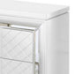 Seri Nightstand with 2 Drawers 17 Inch Diamond Pattern White Solid Wood By Casagear Home BM319171