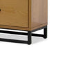 Larie Nightstand with 2 Drawers Bar Handles 16 Inch Light Oak Brown By Casagear Home BM319175