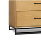 Larie Tall Dresser Chest with 4 Drawers Bar Handles Light Oak Brown By Casagear Home BM319177