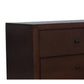 Wane Wide Dresser Chest 6 Drawers Metal Handles Dark Walnut Brown Wood By Casagear Home BM319181