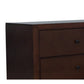 Wane Wide Dresser Chest 6 Drawers Metal Handles Dark Walnut Brown Wood By Casagear Home BM319181