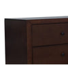 Wane Wide Dresser Chest 6 Drawers Metal Handles Dark Walnut Brown Wood By Casagear Home BM319181