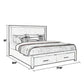 Wane King Size Bed Footboard Storage Metal Handles Gray Wood Finish By Casagear Home BM319184