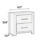 Wane Nightstand with 2 Drawers 16 Inch Metal Knobs Gray Wood Finish By Casagear Home BM319185