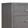 Wane Tall Dresser Chest with 4 Drawers Metal Handles Gray Wood Finish By Casagear Home BM319187