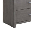 Wane Tall Dresser Chest with 4 Drawers Metal Handles Gray Wood Finish By Casagear Home BM319187