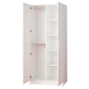 Avy Standing Closet with 2 Hanging Bar and 5 Shelves Double Door White By Casagear Home BM319198