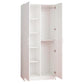 Avy Standing Closet with 2 Hanging Bar and 5 Shelves Double Door White By Casagear Home BM319198