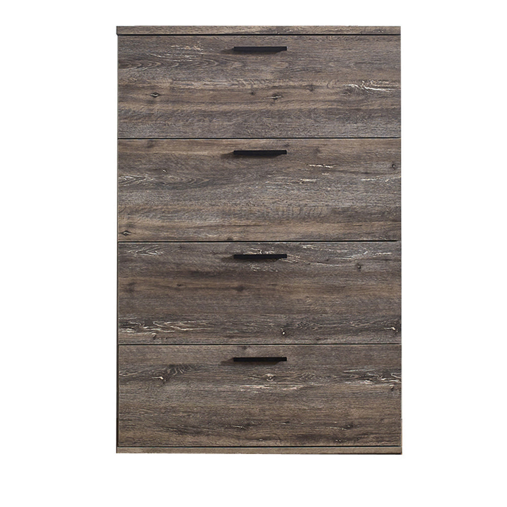 Levy Tall Dresser Chest 4 Jumbo Drawers Farmhouse Rustic Gray Wood Finish By Casagear Home BM319200