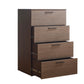 Levy Tall Dresser Chest 4 Jumbo Drawers Farmhouse Dark Brown Wood Finish By Casagear Home BM319201