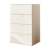 Levy Tall Dresser Chest 4 Jumbo Drawers Farmhouse White Wood Finish By Casagear Home BM319202