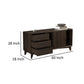 Keay 60 Inch TV Entertainment Console Sliding Doors 3 Drawers Brown By Casagear Home BM319205