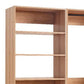 Dee Modular Closet System 3 Clothing Racks 6 Shelves in Oak Brown Wood By Casagear Home BM319212