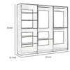 Dee Modular Closet System 3 Clothing Racks 6 Shelves in Oak Brown Wood By Casagear Home BM319212