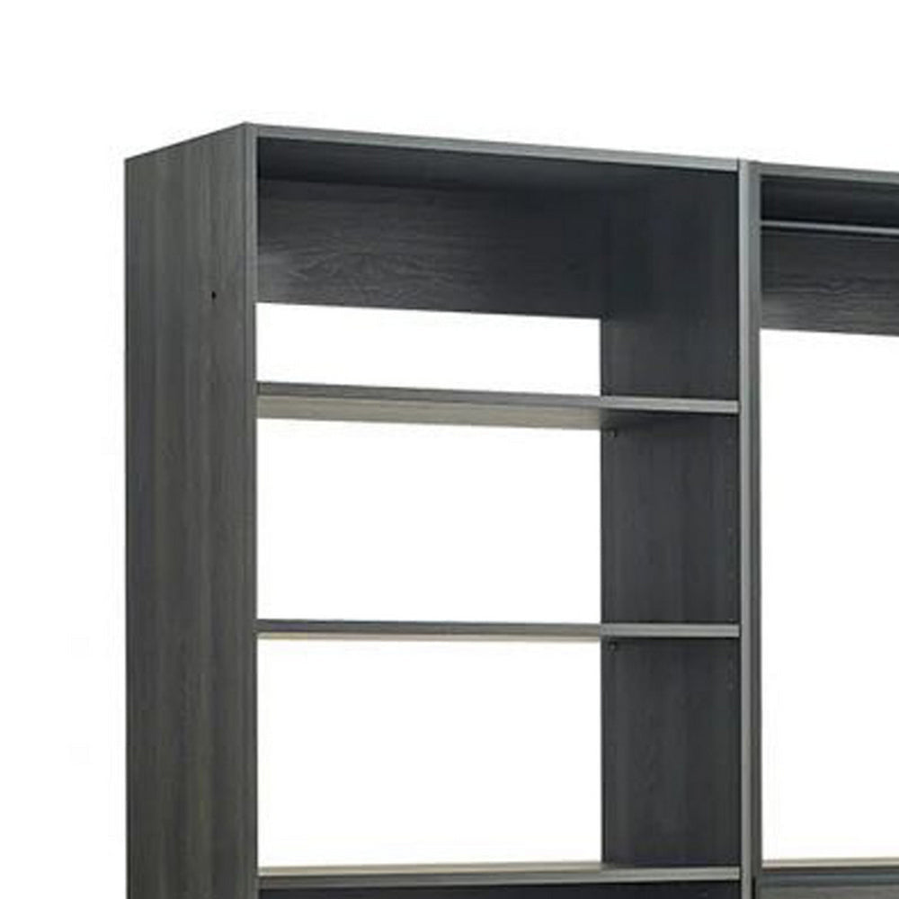 Dee Modular Freestanding Closet System 4 Drawers 5 Shelves Dark Gray By Casagear Home BM319220