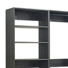 Dee Modular Closet System 2 Clothing Racks 6 Shelves Dark Gray Wood By Casagear Home BM319221