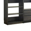 Dee Modular Closet System 2 Clothing Racks 6 Shelves Dark Gray Wood By Casagear Home BM319221