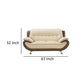 Diana Loveseat Plush 2 Tone Brown and Cream Genuine Leather 67 Inch By Casagear Home BM319233