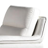 Ben Accent Chair White Genuine Leather Steel Legs Pillow Top Armrests By Casagear Home BM319241