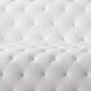 Sam Sofa White Tufted Faux Leather Throw Pillows Steel Legs 90 Inch By Casagear Home BM319248