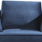 Azia Accent Chair Blue Velvet Tufted Arms Gold Accents 1 Throw Pillow By Casagear Home BM319251