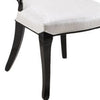 Paulo Dining Chair Set of 2 White Faux Leather Black Wood Tapered Legs By Casagear Home BM319262