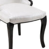 Paulo Dining Chair Set of 2 White Faux Leather Black Wood Tapered Legs By Casagear Home BM319262