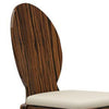 Kylie Dining Chair Set of 2 White Faux Leather Oval Backrest Brown By Casagear Home BM319268