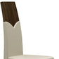 Mary Dining Side Chair Set of 2 White Faux Leather Dark Walnut Brown Wood By Casagear Home BM319270