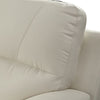 Nia Sofa Ivory Italian Leather Pillow Top Arms Foam Cushions 80 Inch By Casagear Home BM319276