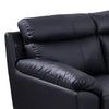 Justin Loveseat Black Top Grain Leather Stainless Steel Legs 64 Inch By Casagear Home BM319286