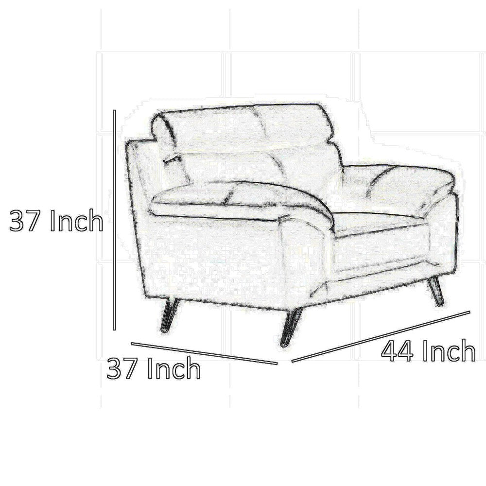 Justin Accent Chair White Top Grain Leather Foam Cushions Steel Legs By Casagear Home BM319291