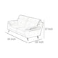 Justin Loveseat White Top Grain Leather Stainless Steel Legs 64 Inch By Casagear Home BM319292