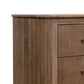 Okai Tall Dresser Chest 5 Drawers Gold Farmhouse Brown Solid Mango Wood By Casagear Home BM319298