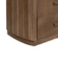 Okai Tall Dresser Chest 5 Drawers Gold Farmhouse Brown Solid Mango Wood By Casagear Home BM319298