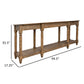 Ify Sofa Console Table 95 Inch Rectangular Top w Shelf Brown Pine Wood By Casagear Home BM319317