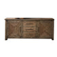 Loe 69 Inch Sideboard Buffet Cabinet 2 Doors Brown Solid Poplar Wood By Casagear Home BM319330