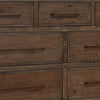 Loe Wide Dresser 7 Drawers Bronze Farmhouse Brown Solid Poplar Wood By Casagear Home BM319331