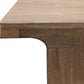 Okai Dining Table 87 Inch Rectangular Top Rustic Brown Solid Mango Wood By Casagear Home BM319338