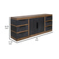 Zea 76 Inch Sideboard Console Cabinet Solid Wood 2 Tone Rich Brown Gray By Casagear Home BM319344