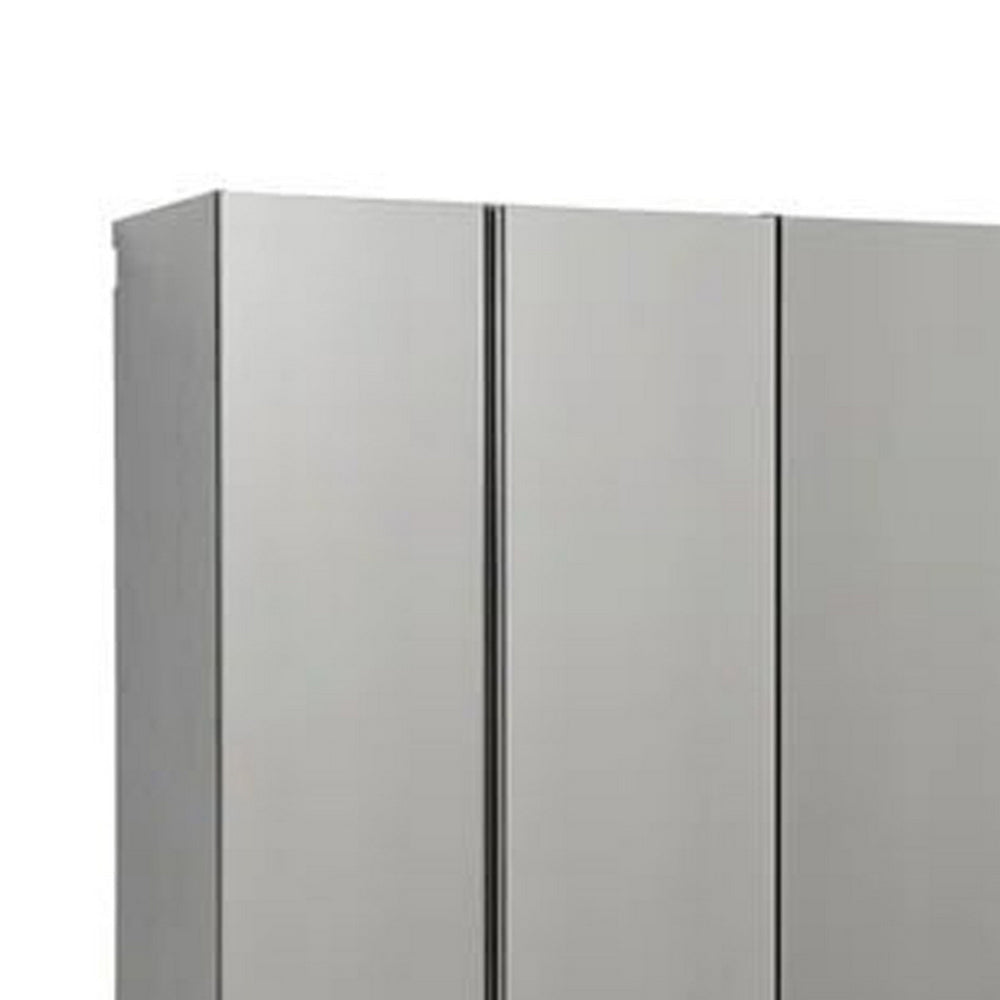 Osy 3pc Wall Mounted Garage Utility Cabinets Shelves Double Door Gray By Casagear Home BM319348