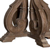 Gia Side End Table 27 Inch Round Top Carved Details Brown Solid Wood By Casagear Home BM319505