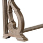 Gia Sofa Table 50 Inch Rectangular Carved Details Brown Solid Wood By Casagear Home BM319506