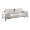 Kevin 2pc Sofa and Loveseat, Gray Chenille, Modern Track Arms, Solid Wood By Casagear Home