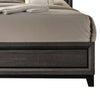 Erica Full Size Bed Gray and Black Wood Finish Panel Style Headboard By Casagear Home BM319533