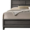 Erica Full Size Bed Gray and Black Wood Finish Panel Style Headboard By Casagear Home BM319533