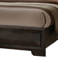 Costa King Size Bed Bookcase Headboard 2 Drawers Dark Brown Solid Wood By Casagear Home BM319549