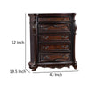 Venta Tall Dresser Chest 5 Drawers Carved Details Cherry Brown Solid Wood By Casagear Home BM319554