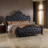 Venta King Bed Brown Frame Black Button Tufted Faux Leather Upholstery By Casagear Home BM319556