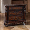 Venta Nightstand 3 Drawers Carved Details Cherry Brown Solid Wood Frame By Casagear Home BM319557